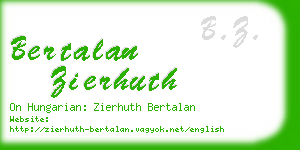 bertalan zierhuth business card
